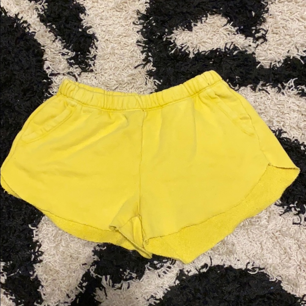 super soft yellow shorts